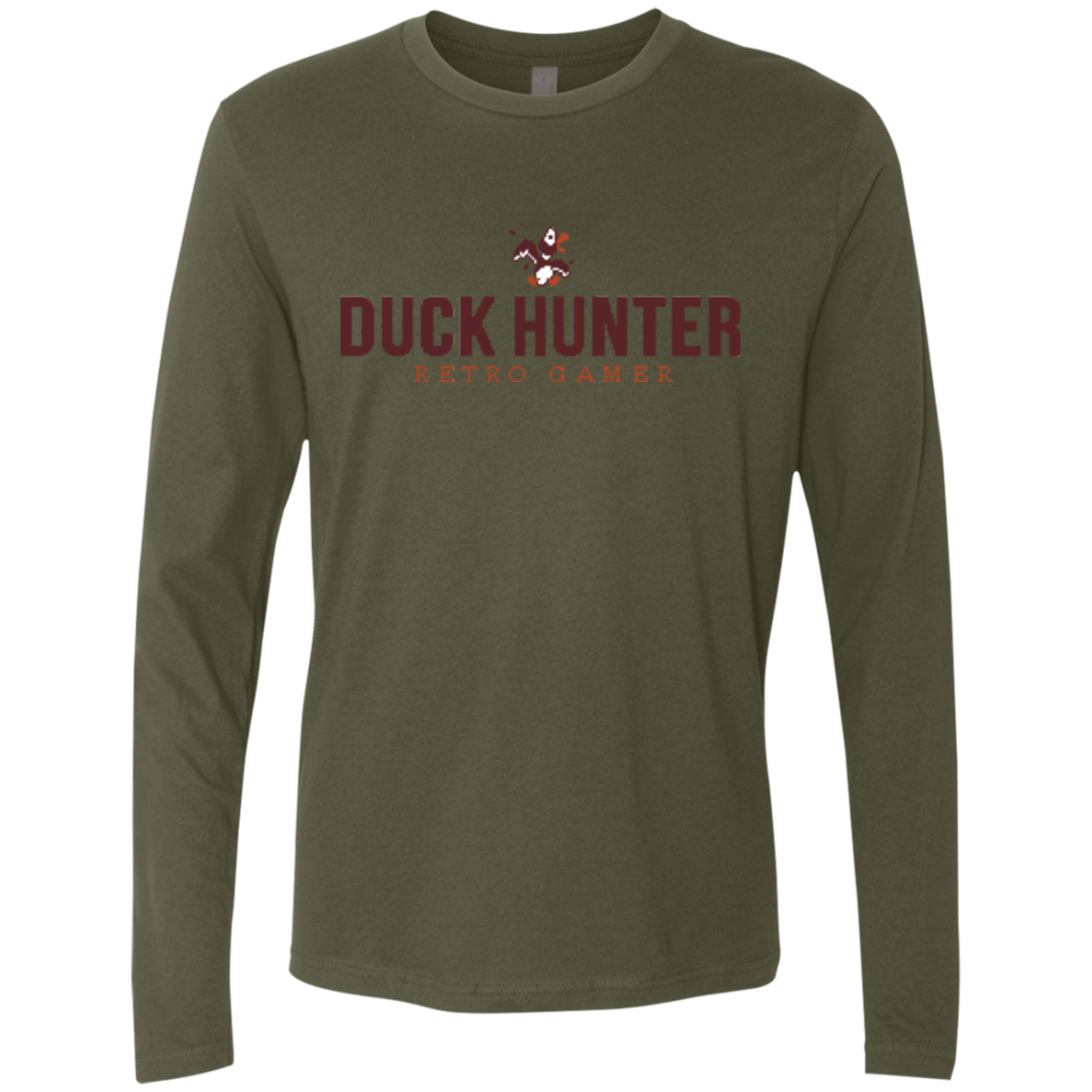 T-Shirts Military Green / Small Duck hunter Men's Premium Long Sleeve