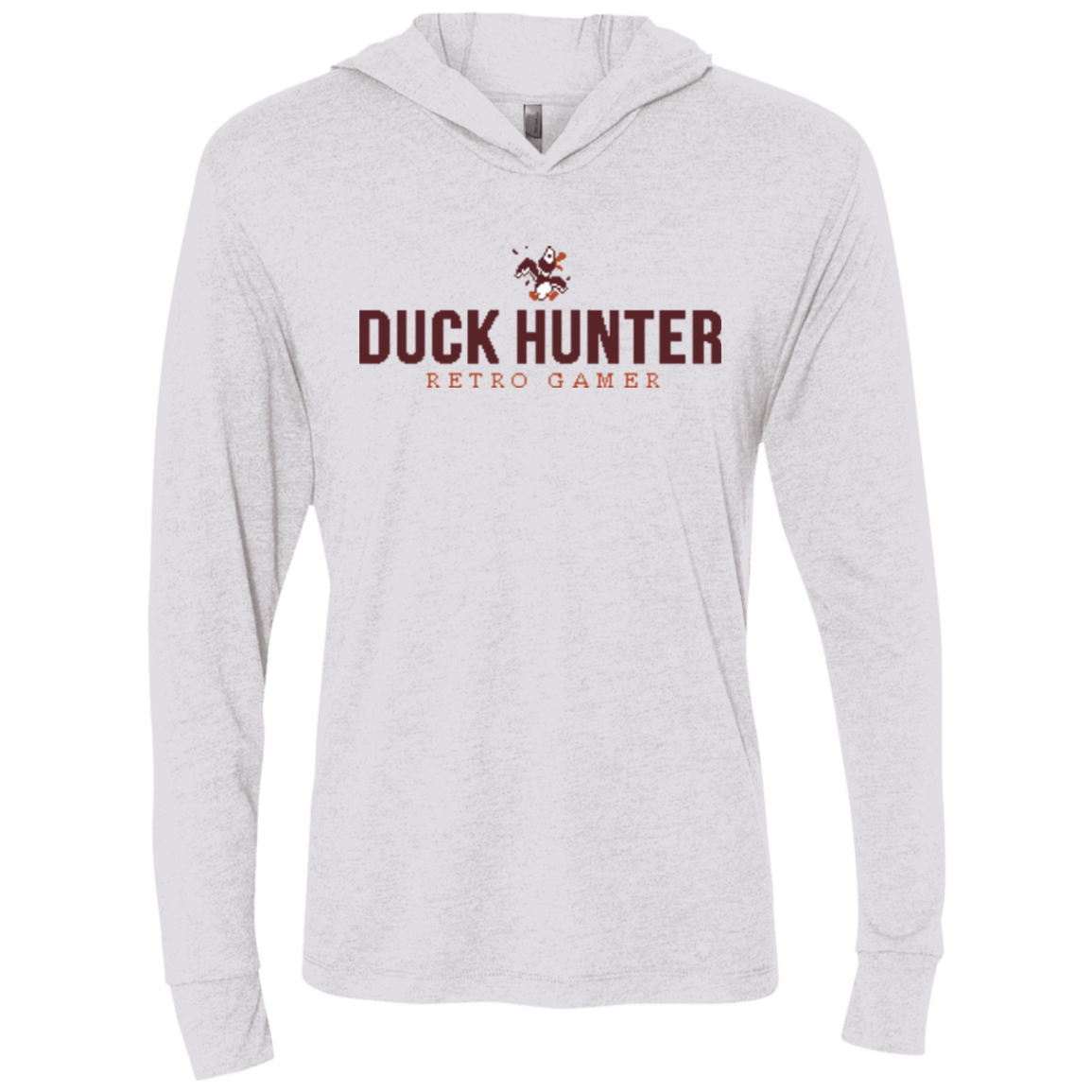 T-Shirts Heather White / X-Small Duck hunter Triblend Long Sleeve Hoodie Tee