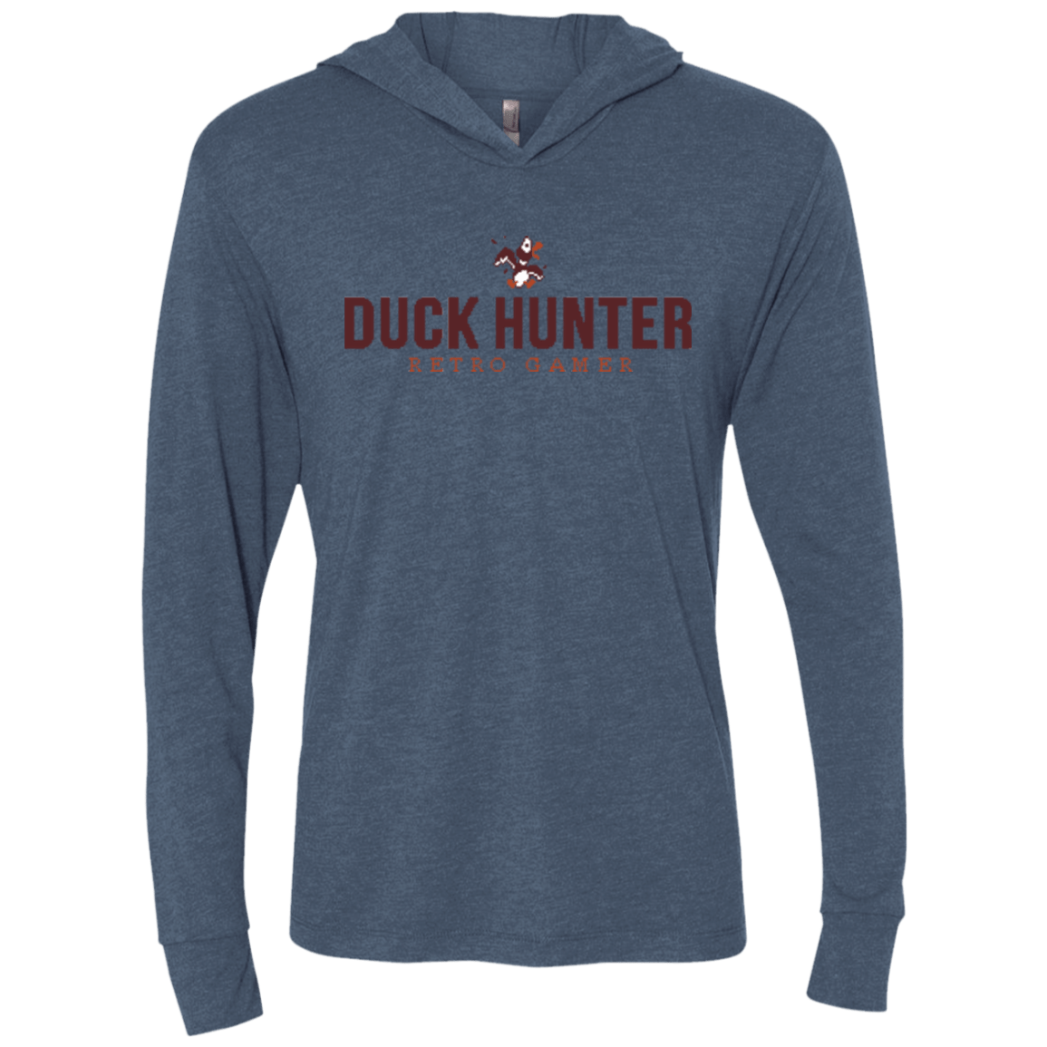 T-Shirts Indigo / X-Small Duck hunter Triblend Long Sleeve Hoodie Tee