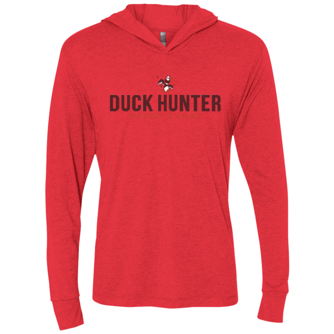 T-Shirts Vintage Red / X-Small Duck hunter Triblend Long Sleeve Hoodie Tee