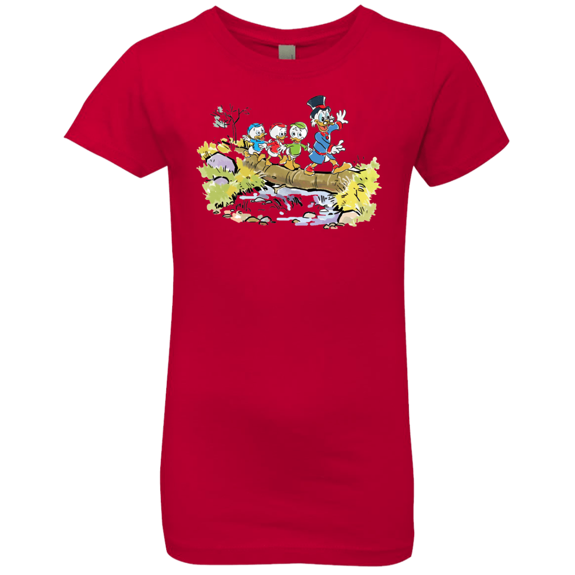 T-Shirts Red / YXS Duck Tails Girls Premium T-Shirt