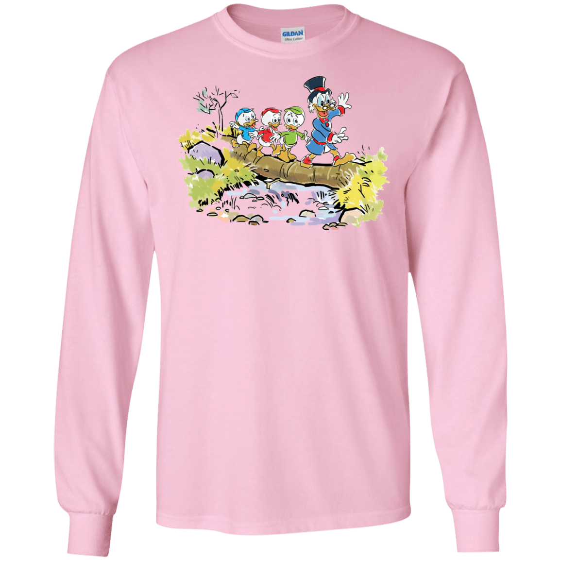 T-Shirts Light Pink / S Duck Tails Men's Long Sleeve T-Shirt