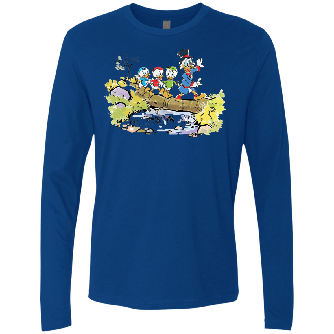 T-Shirts Royal / S Duck Tails Men's Premium Long Sleeve