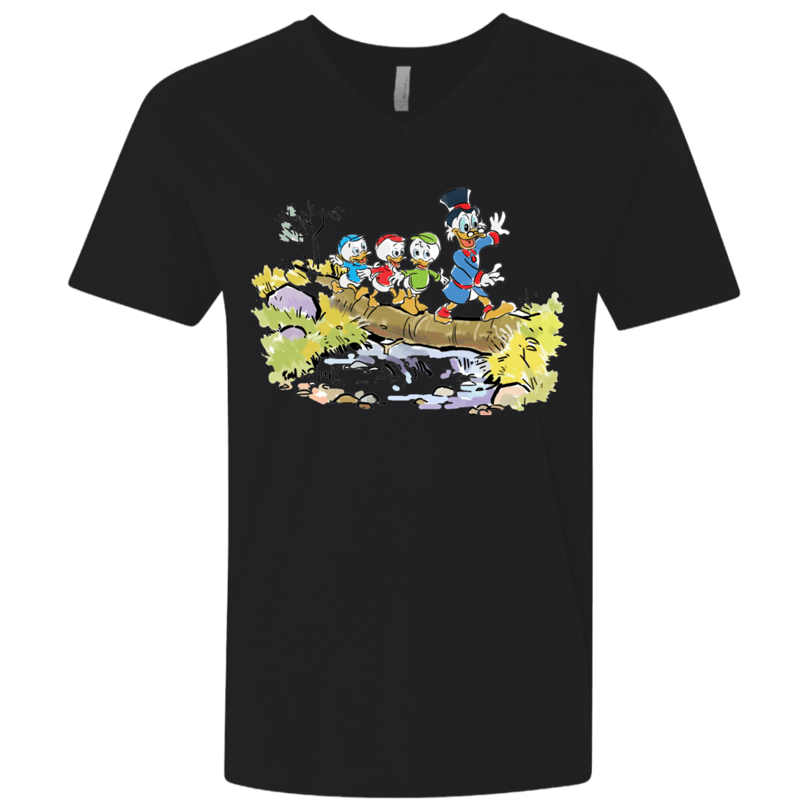 T-Shirts Black / X-Small Duck Tails Men's Premium V-Neck