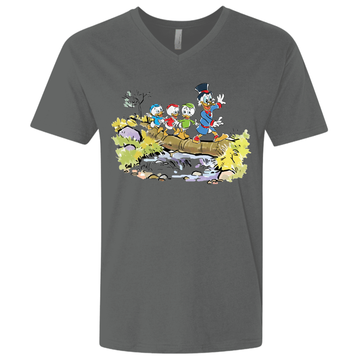 T-Shirts Heavy Metal / X-Small Duck Tails Men's Premium V-Neck