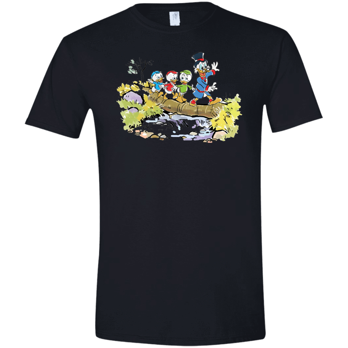 T-Shirts Black / X-Small Duck Tails Men's Semi-Fitted Softstyle