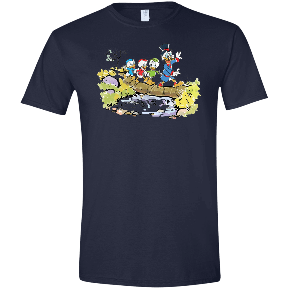 T-Shirts Navy / X-Small Duck Tails Men's Semi-Fitted Softstyle