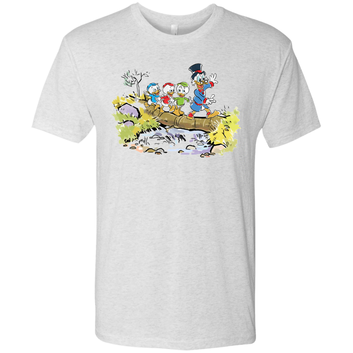 T-Shirts Heather White / S Duck Tails Men's Triblend T-Shirt