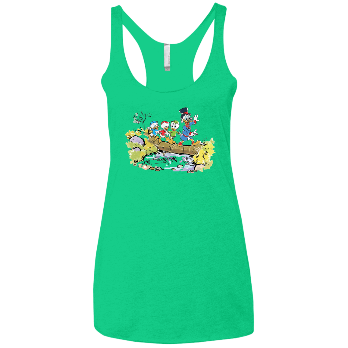 T-Shirts Envy / X-Small Duck Tails Women's Triblend Racerback Tank