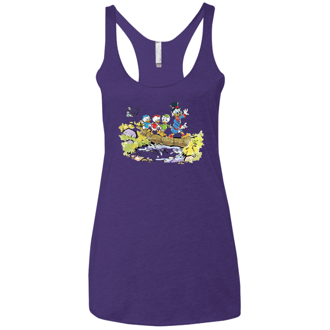 T-Shirts Purple Rush / X-Small Duck Tails Women's Triblend Racerback Tank
