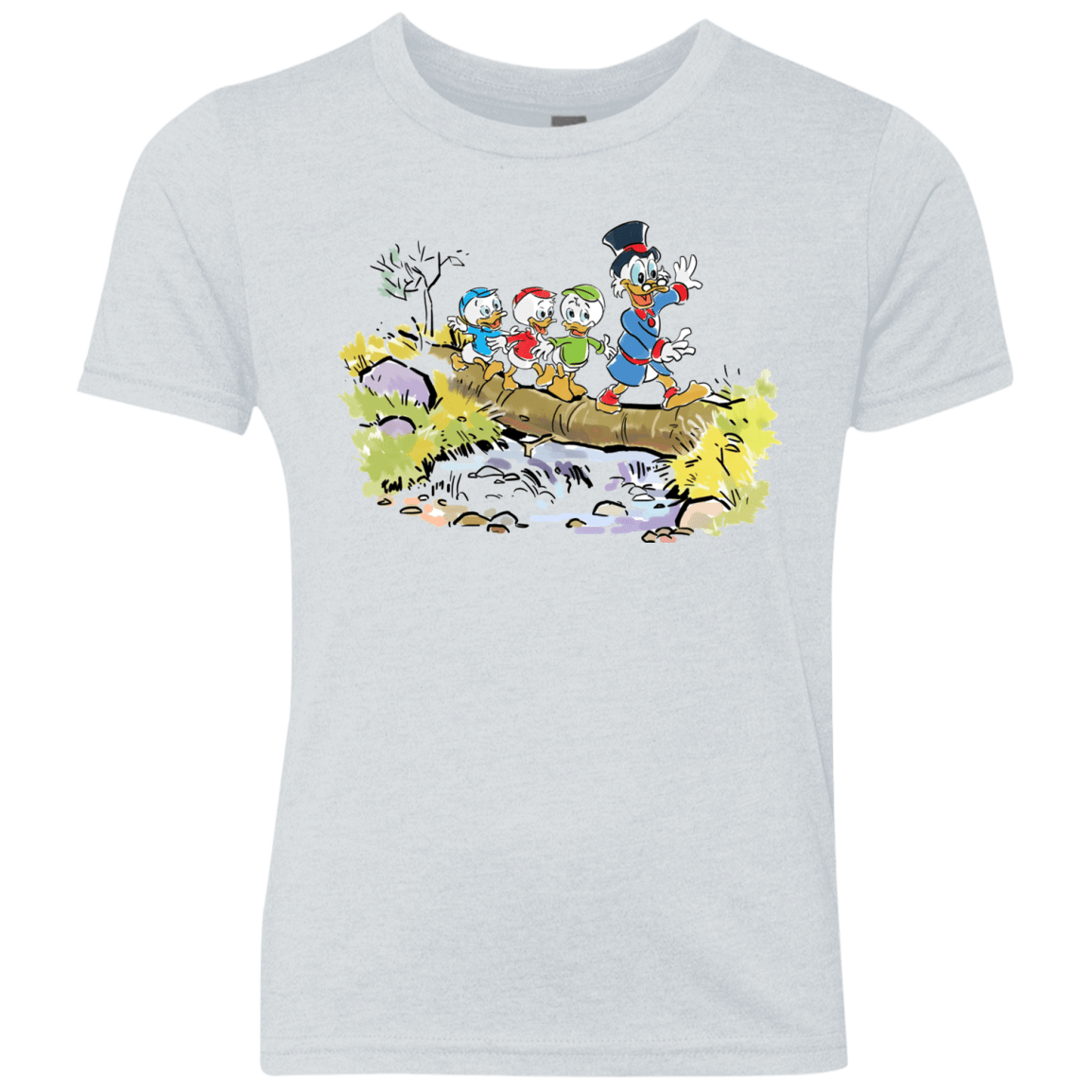 T-Shirts Heather White / YXS Duck Tails Youth Triblend T-Shirt