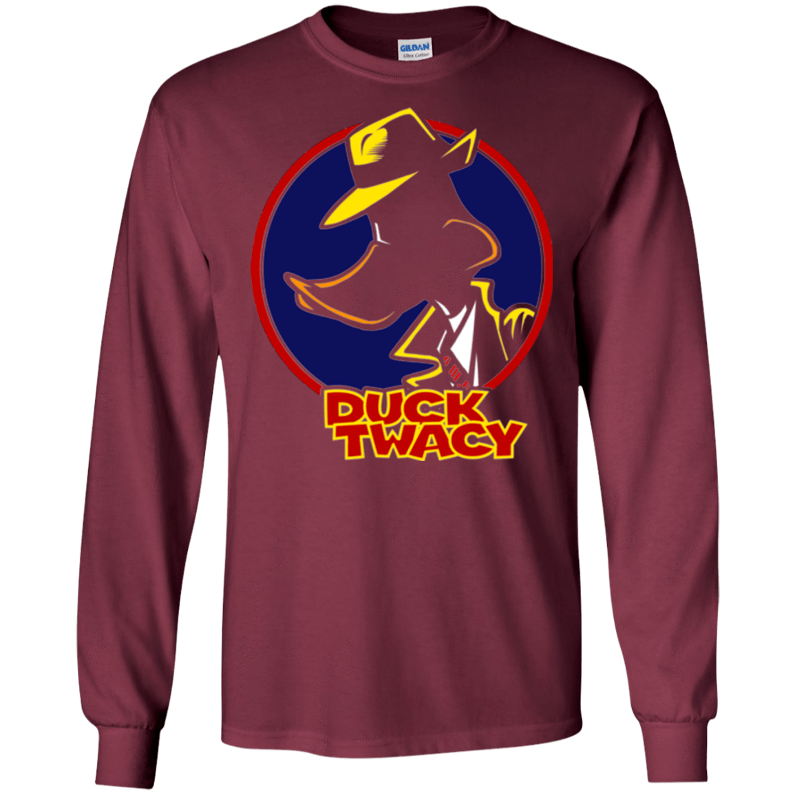 T-Shirts Maroon / S Duck Twacy Men's Long Sleeve T-Shirt