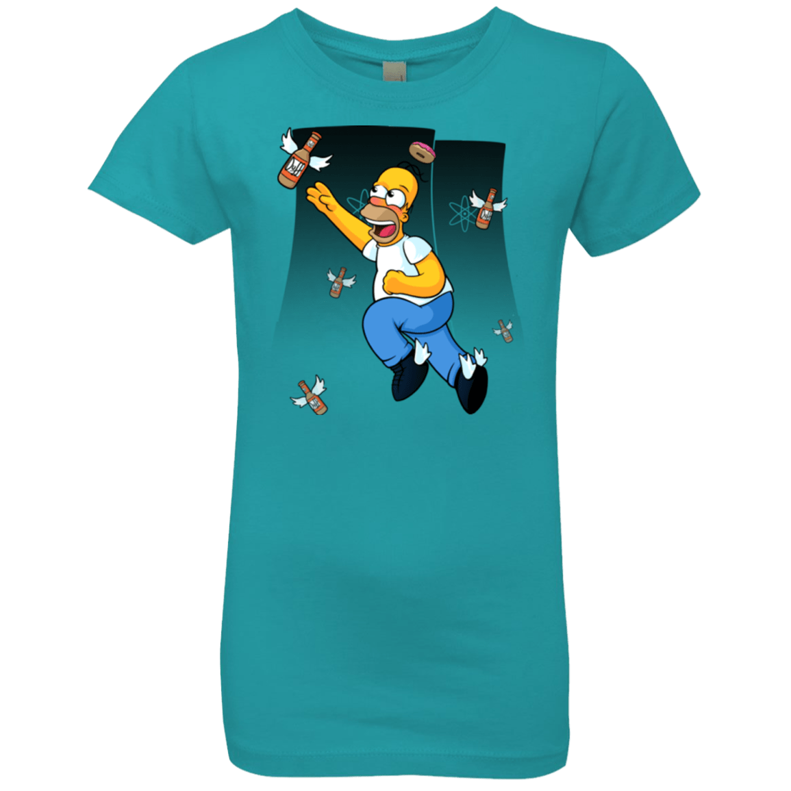 T-Shirts Tahiti Blue / YXS Duff Gives Wings Girls Premium T-Shirt