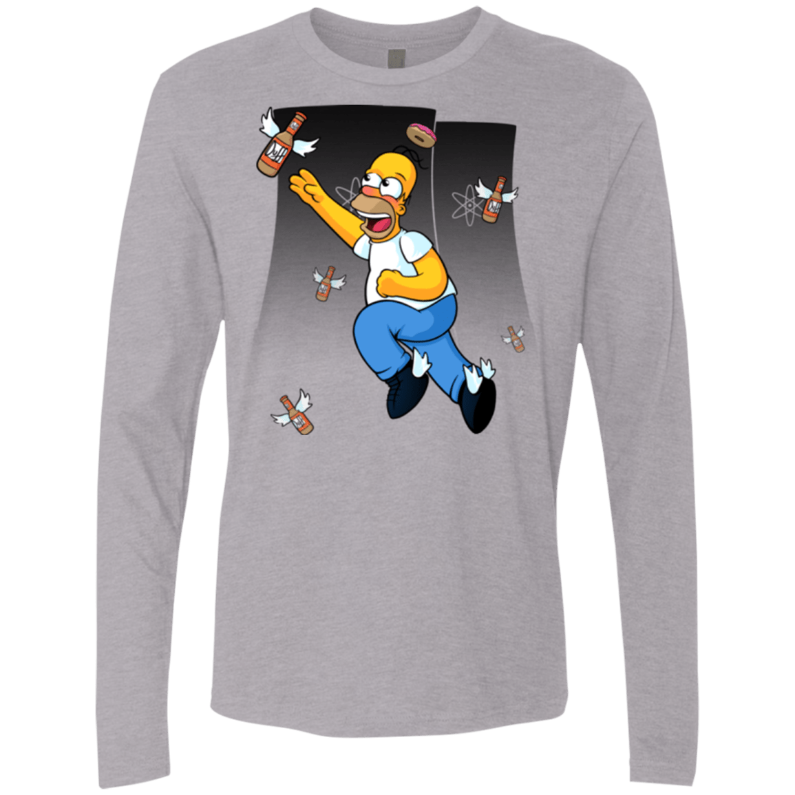 T-Shirts Heather Grey / Small Duff Gives Wings Men's Premium Long Sleeve