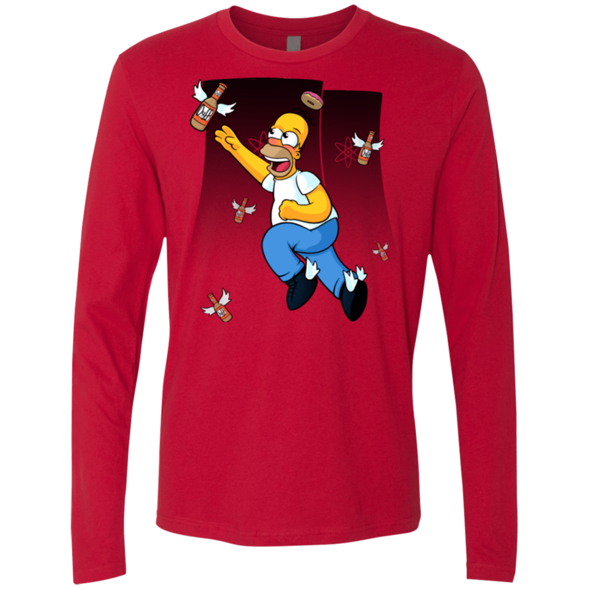 T-Shirts Red / Small Duff Gives Wings Men's Premium Long Sleeve