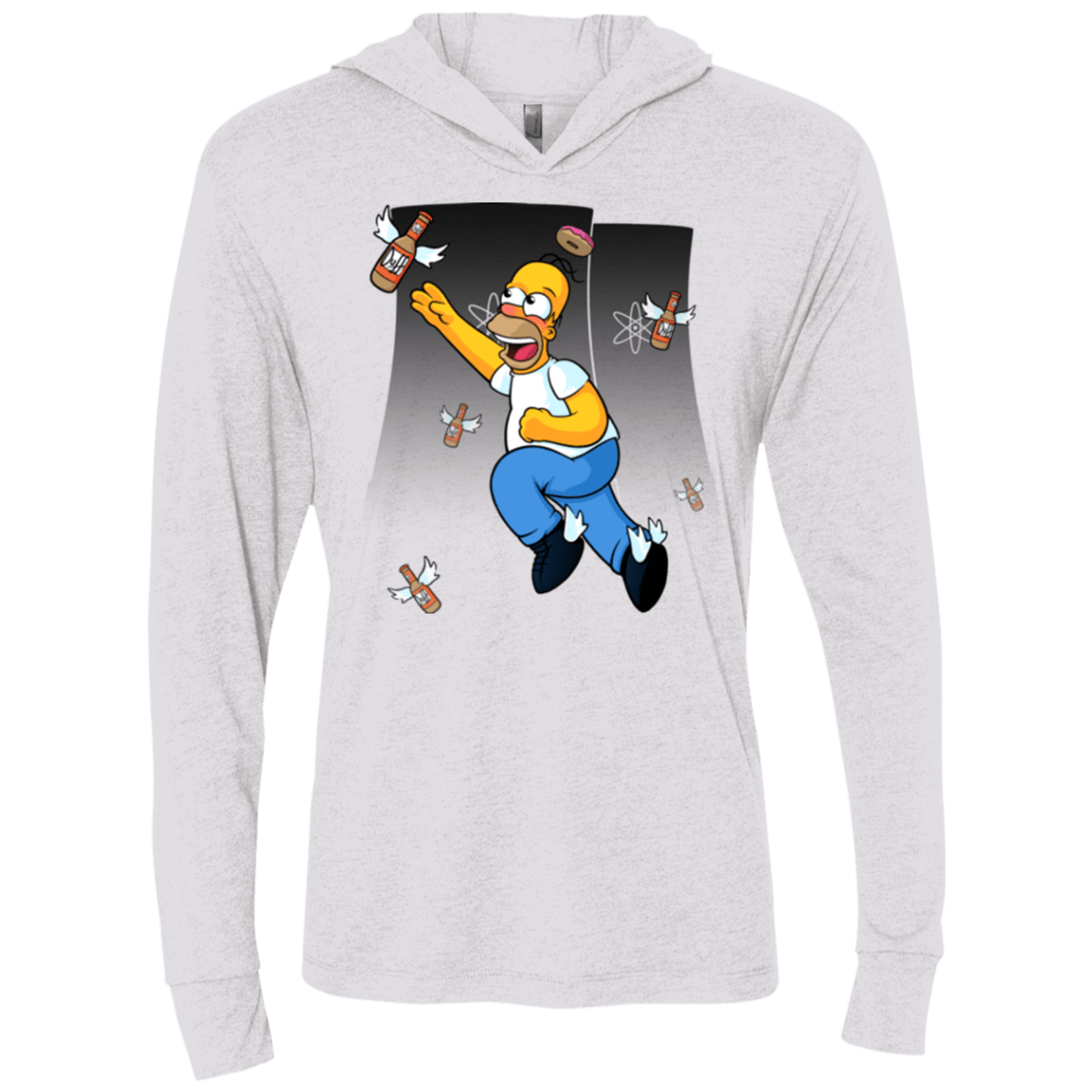 T-Shirts Heather White / X-Small Duff Gives Wings Triblend Long Sleeve Hoodie Tee