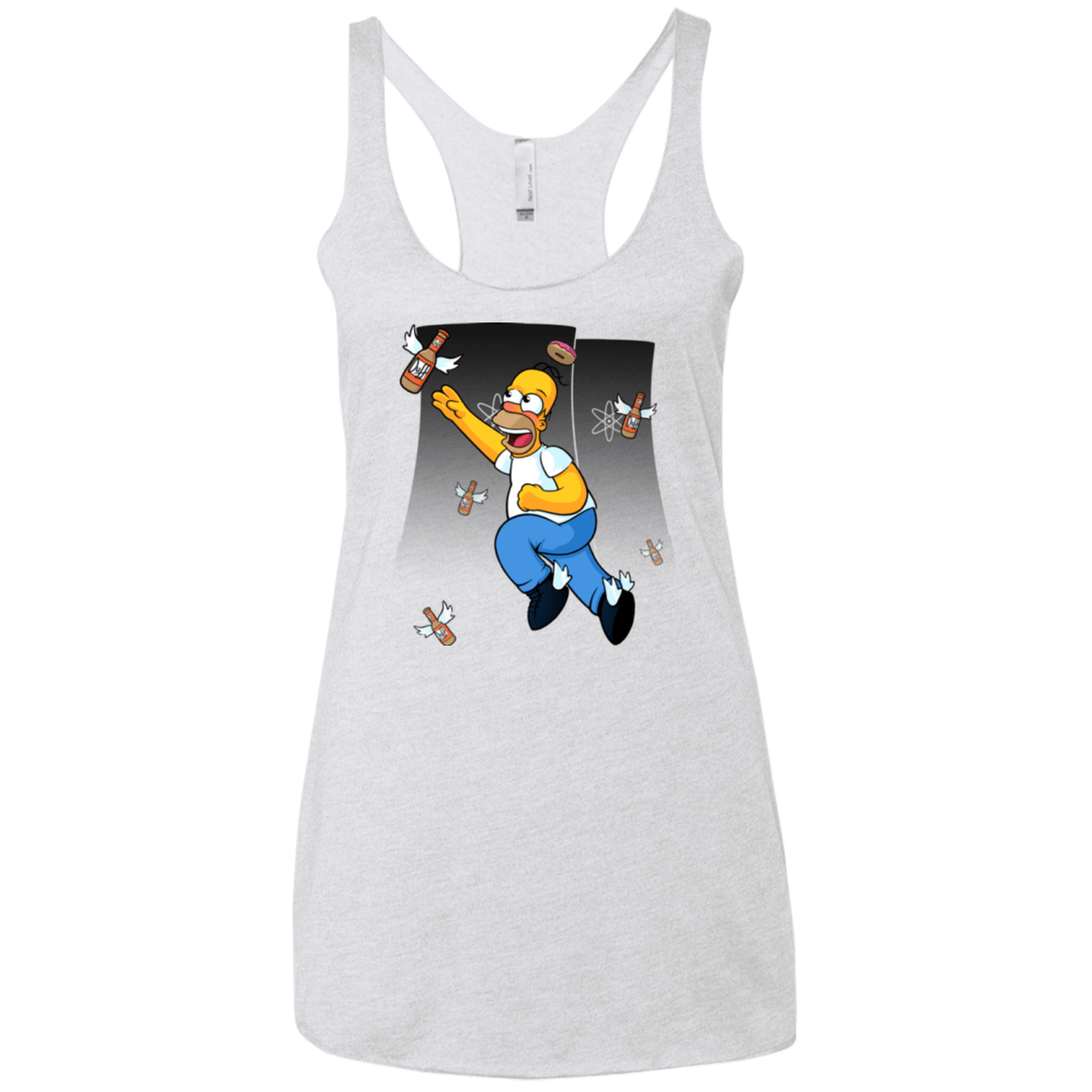 T-Shirts Heather White / X-Small Duff Gives Wings Women's Triblend Racerback Tank