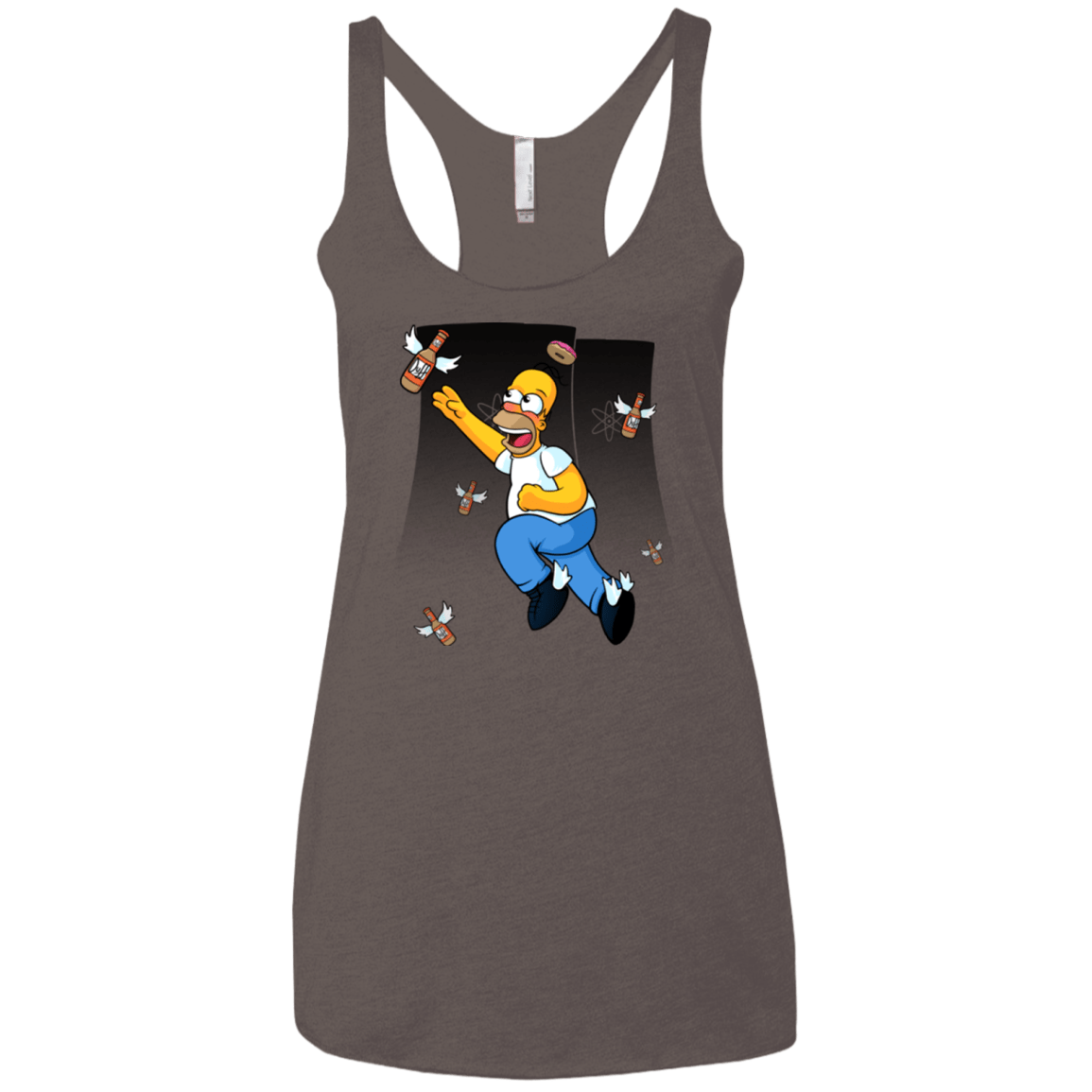 T-Shirts Macchiato / X-Small Duff Gives Wings Women's Triblend Racerback Tank