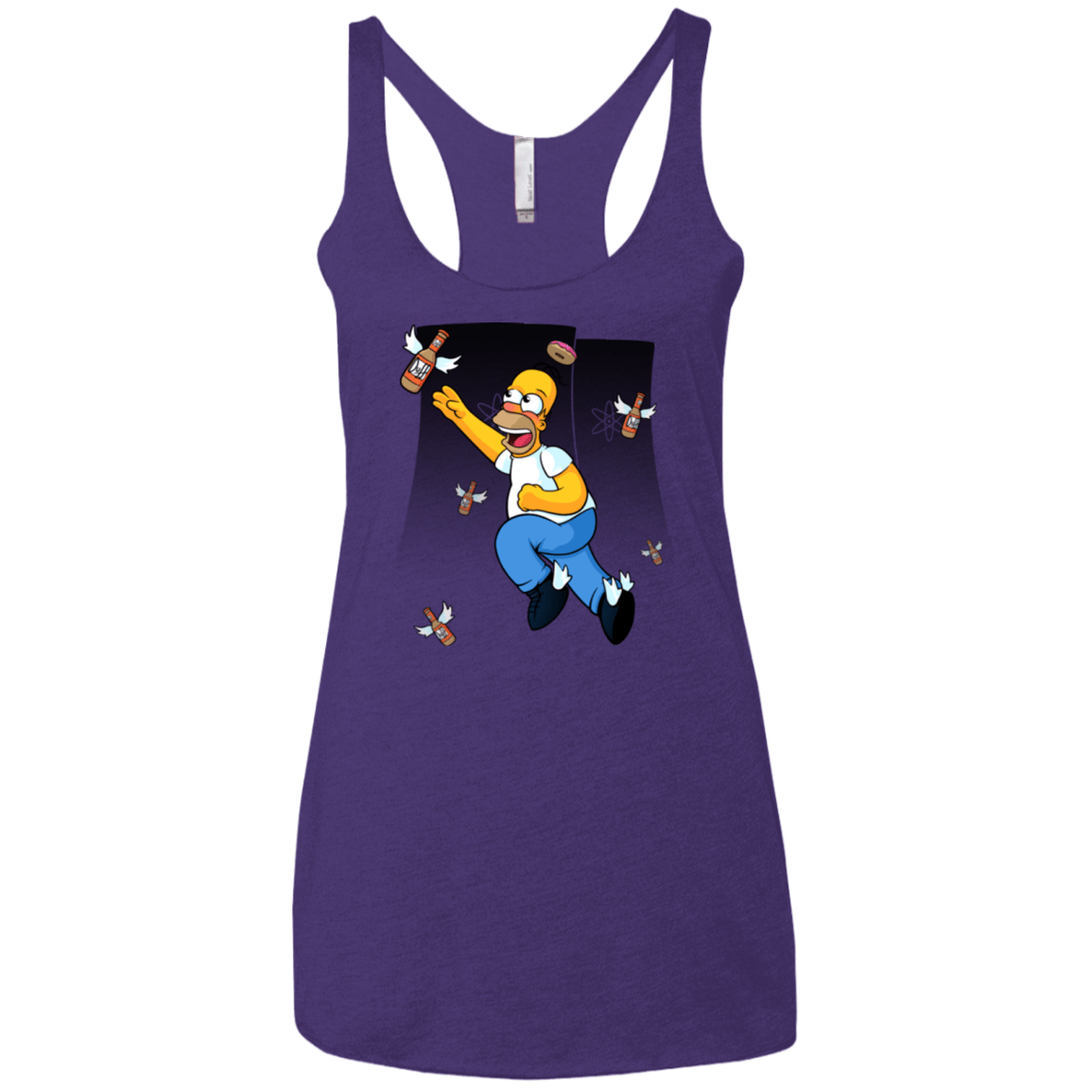 T-Shirts Purple / X-Small Duff Gives Wings Women's Triblend Racerback Tank