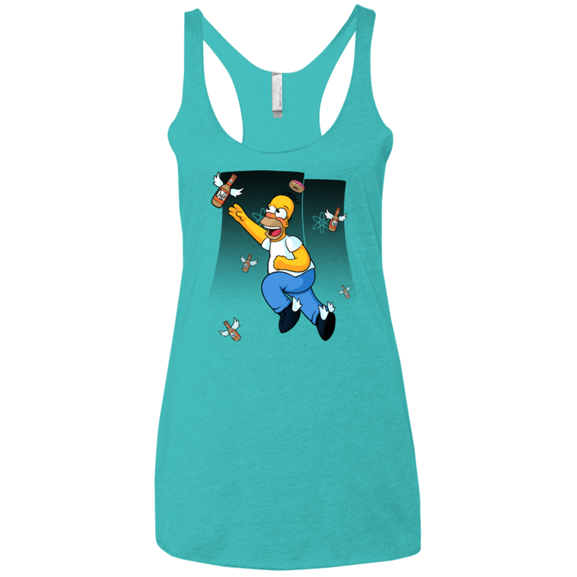T-Shirts Tahiti Blue / X-Small Duff Gives Wings Women's Triblend Racerback Tank