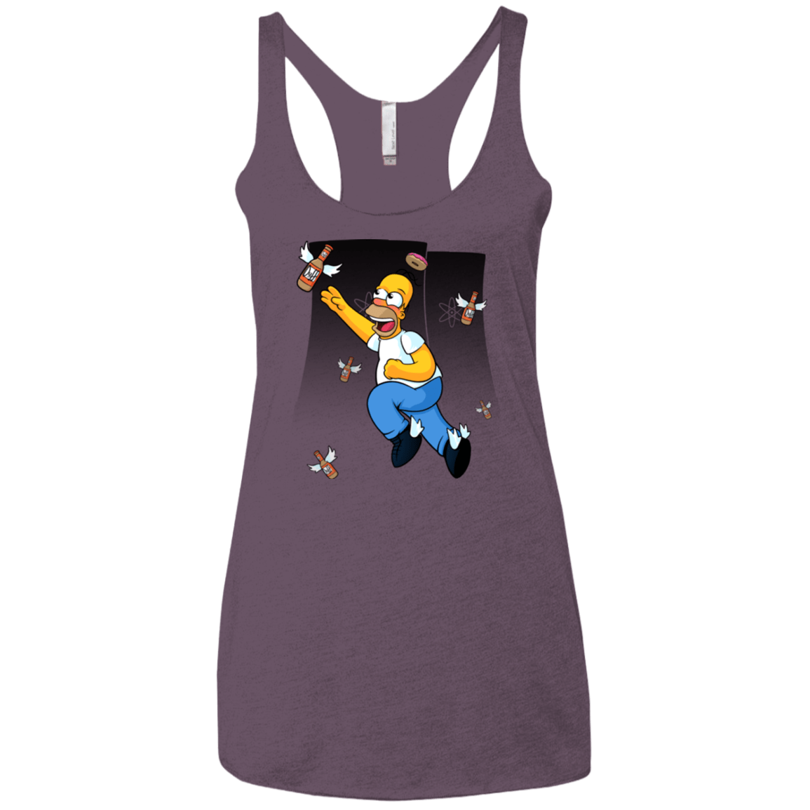 T-Shirts Vintage Purple / X-Small Duff Gives Wings Women's Triblend Racerback Tank
