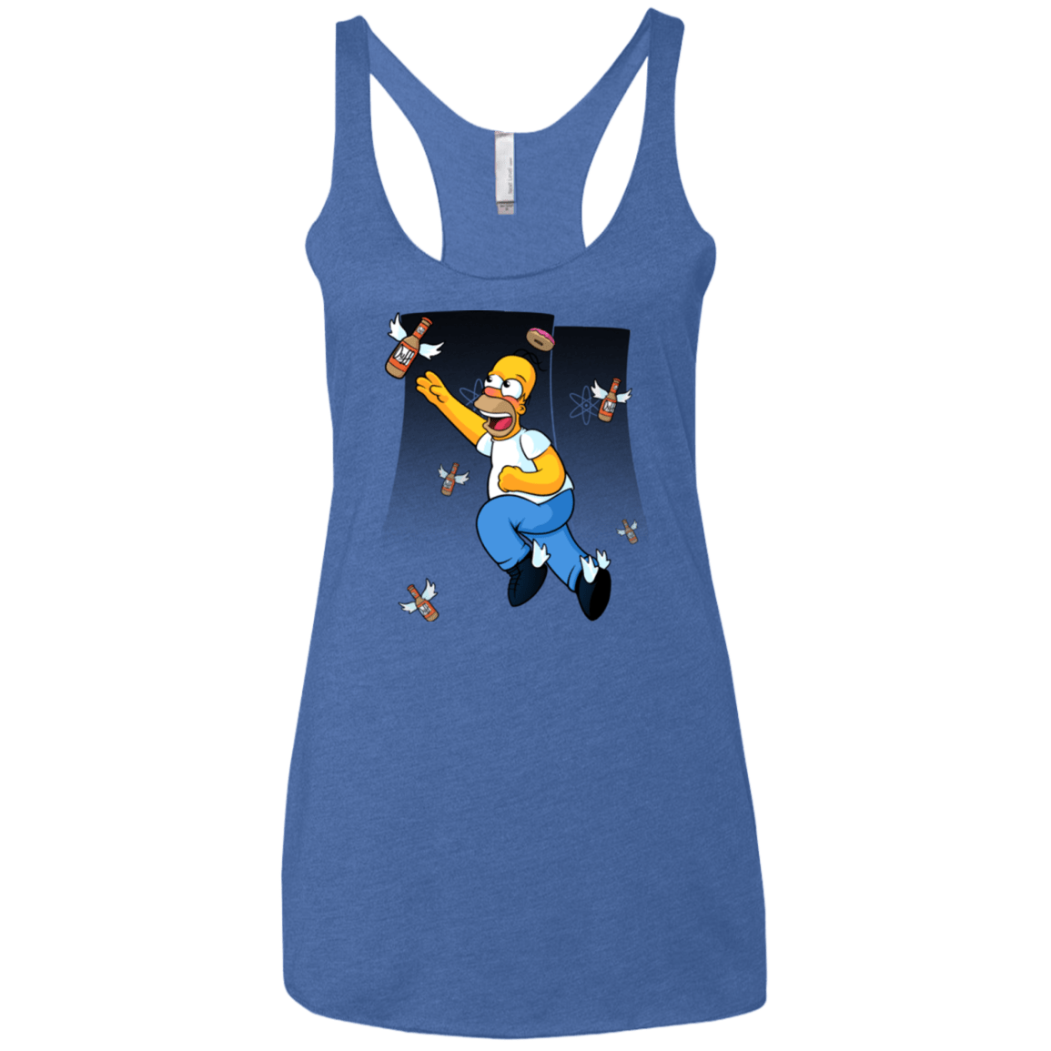 T-Shirts Vintage Royal / X-Small Duff Gives Wings Women's Triblend Racerback Tank