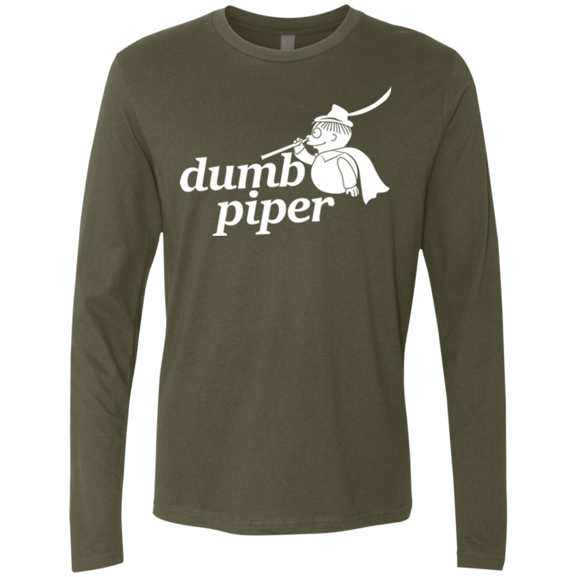 T-Shirts Military Green / S Dumb Piper Men's Premium Long Sleeve
