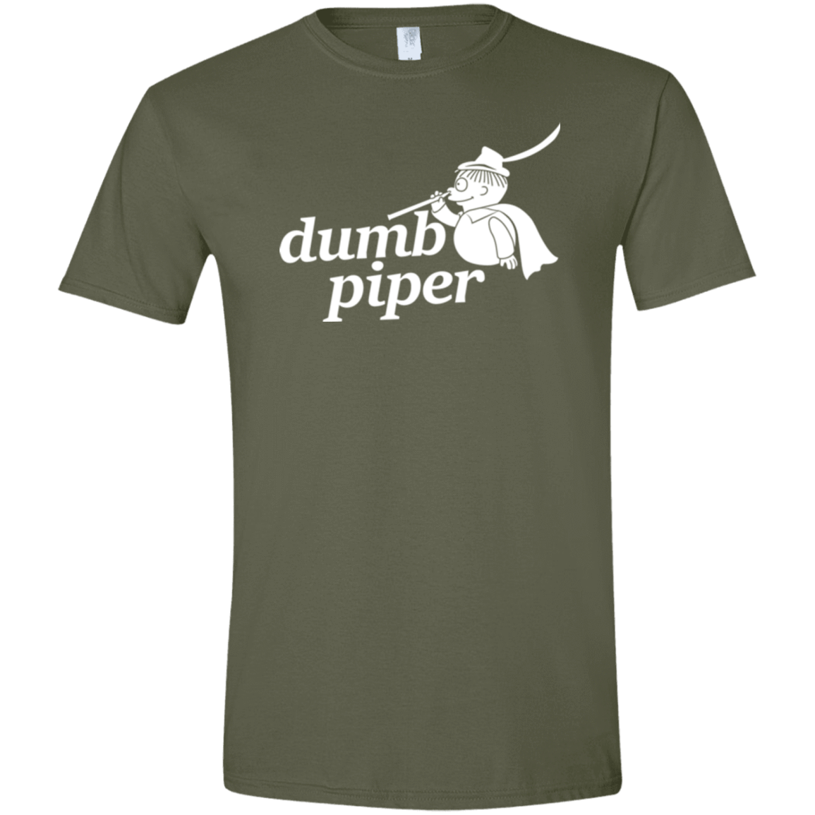 T-Shirts Military Green / S Dumb Piper Men's Semi-Fitted Softstyle