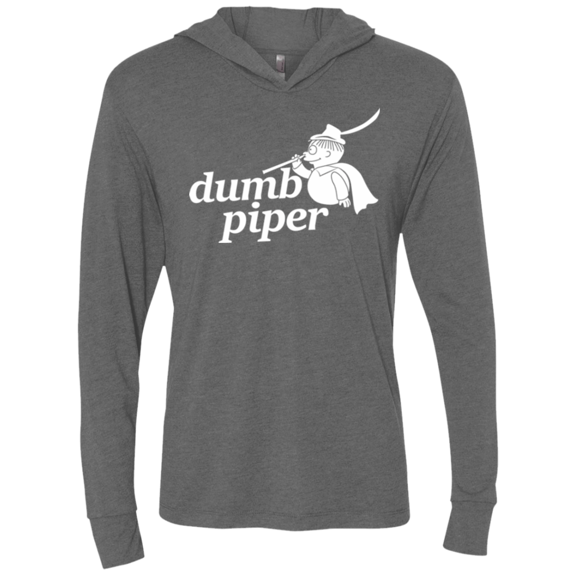 T-Shirts Premium Heather / X-Small Dumb Piper Triblend Long Sleeve Hoodie Tee
