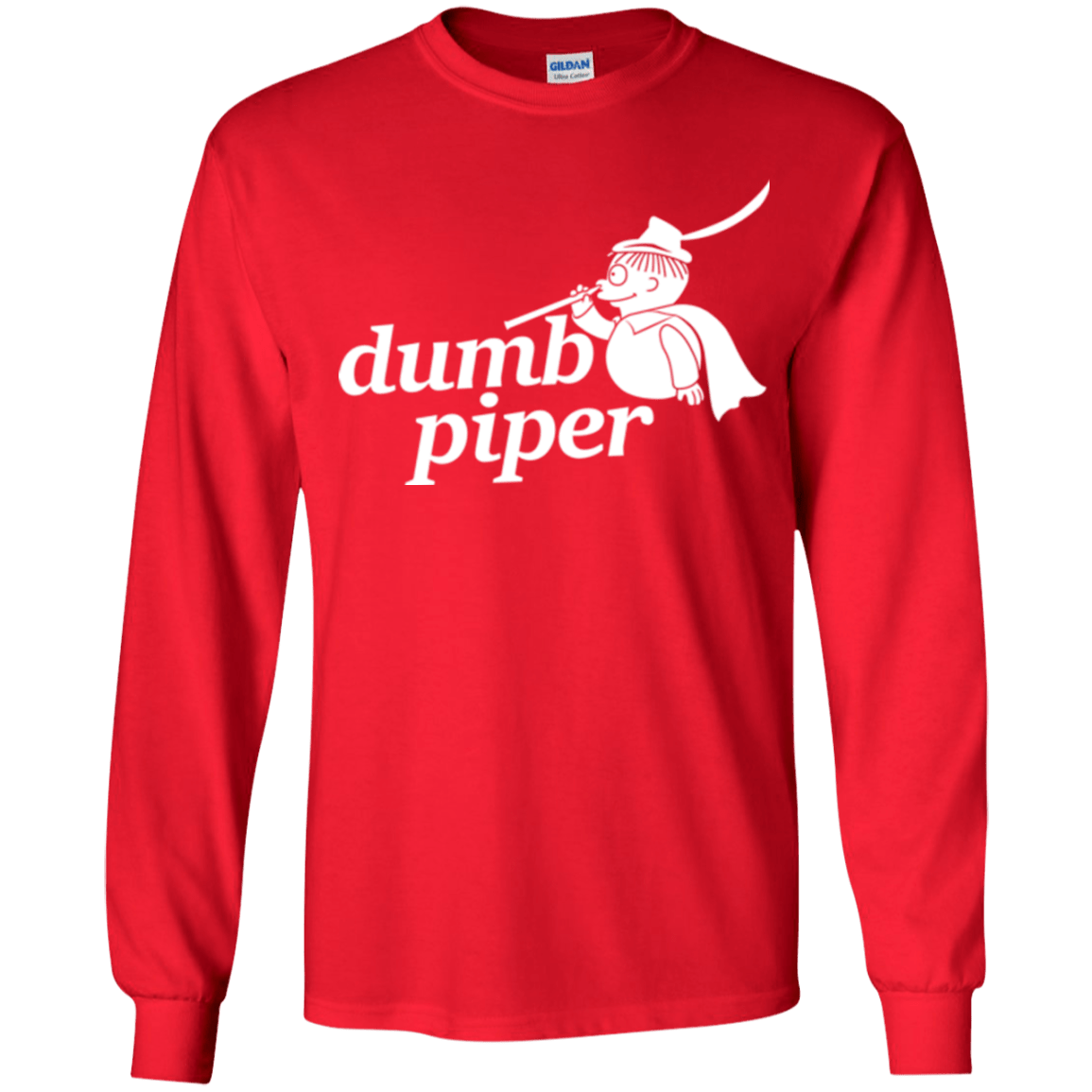 T-Shirts Red / YS Dumb Piper Youth Long Sleeve T-Shirt