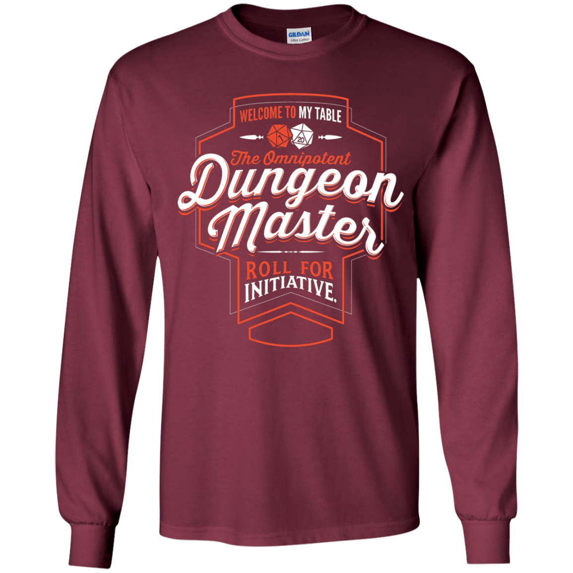 T-Shirts Maroon / YS Dungeon Master Youth Long Sleeve T-Shirt