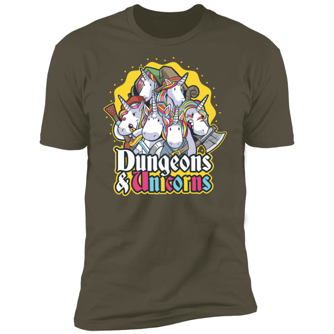 T-Shirts Military Green / S Dungeons And Unicorns Men's Premium T-Shirt