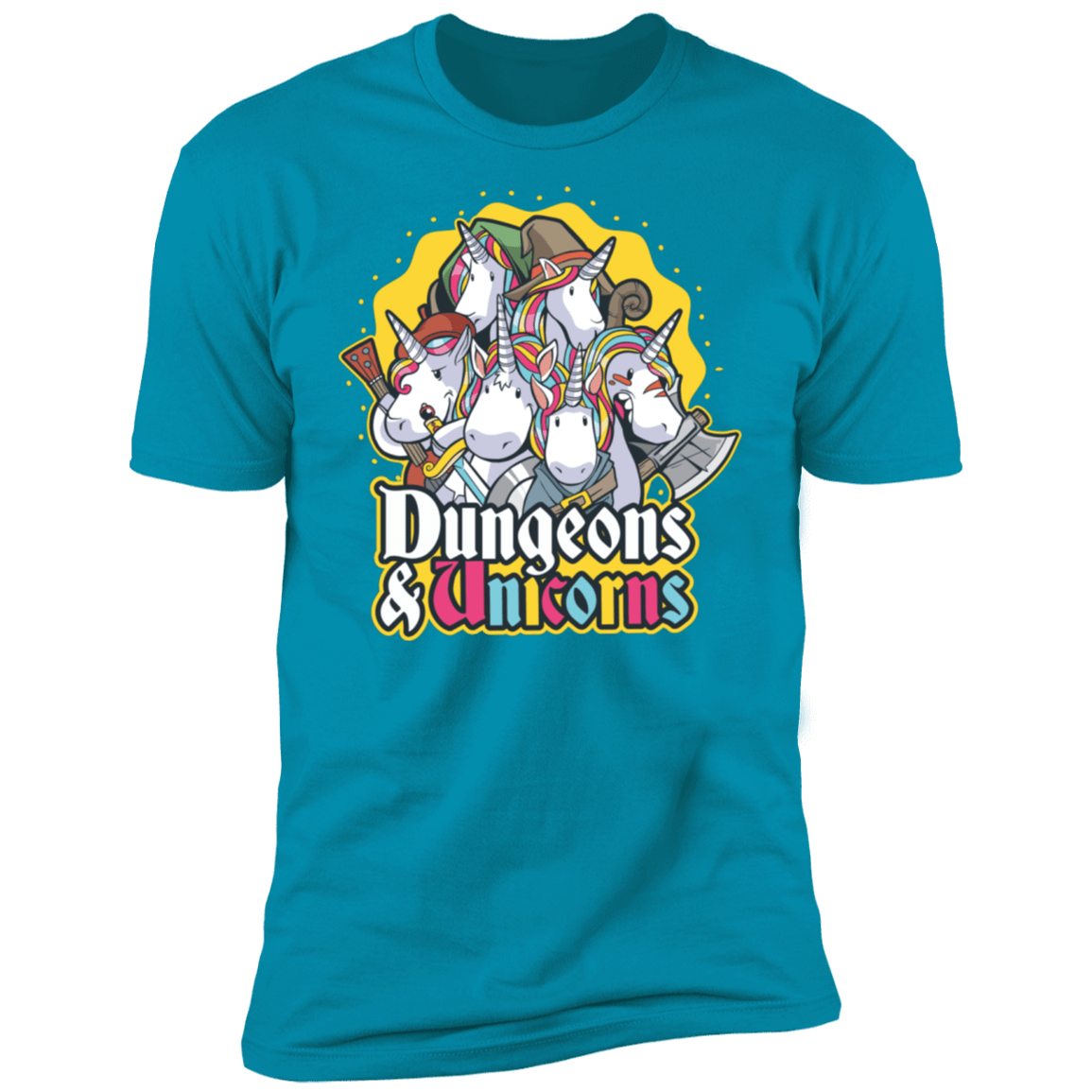 T-Shirts Turquoise / S Dungeons And Unicorns Men's Premium T-Shirt
