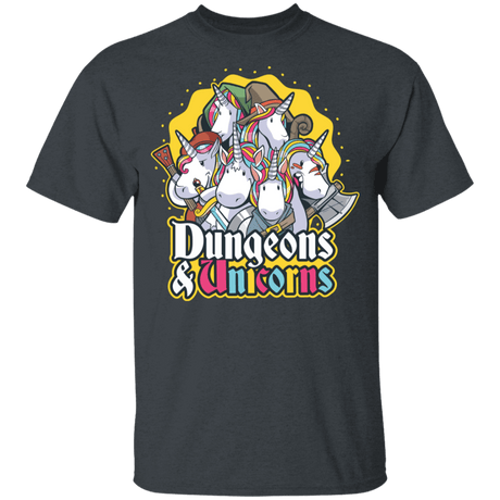 T-Shirts Dark Heather / YXS Dungeons And Unicorns Youth T-Shirt