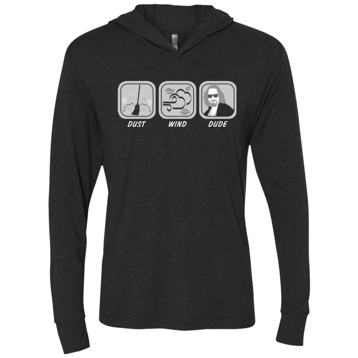 T-Shirts Vintage Black / X-Small Dust Wind Dude Triblend Long Sleeve Hoodie Tee