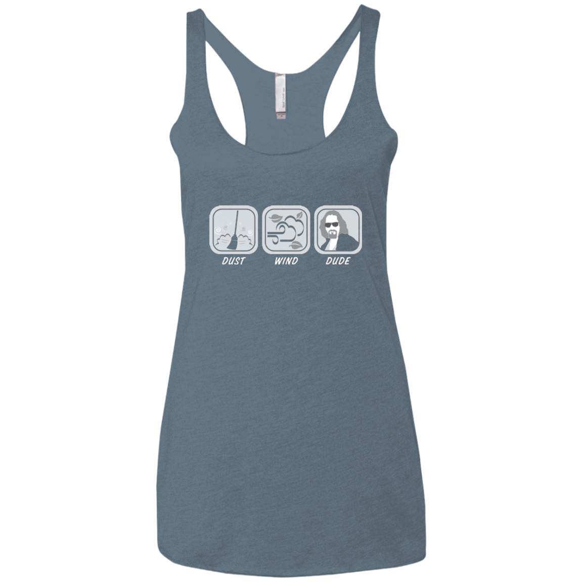 T-Shirts Indigo / X-Small Dust Wind Dude Women's Triblend Racerback Tank