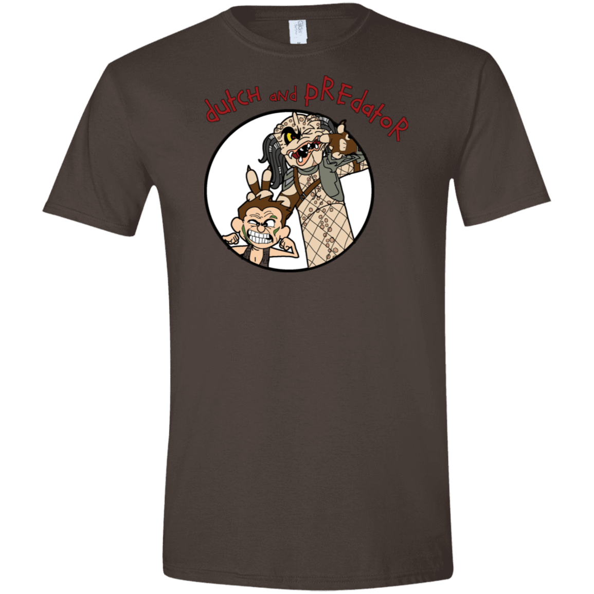 T-Shirts Dark Chocolate / S Dutch and Predator Men's Semi-Fitted Softstyle