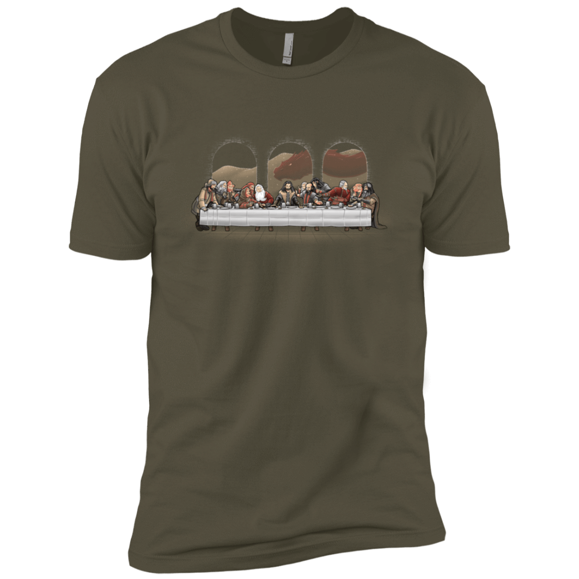 T-Shirts Military Green / X-Small Dwarf Dinner Men's Premium T-Shirt