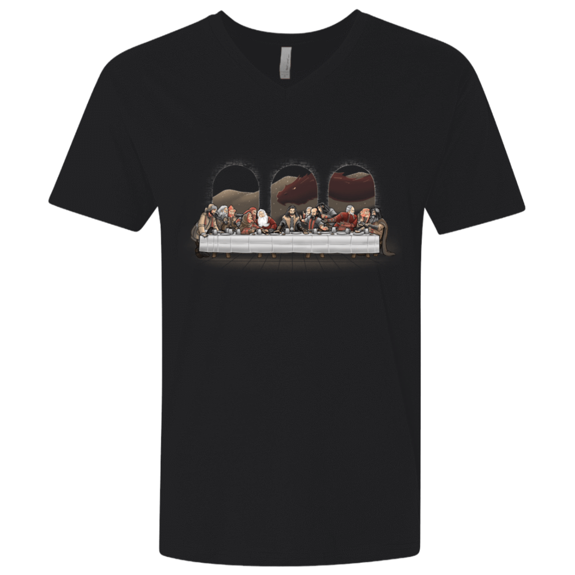 T-Shirts Black / X-Small Dwarf Dinner Men's Premium V-Neck