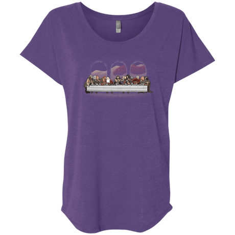 T-Shirts Purple Rush / X-Small Dwarf Dinner Triblend Dolman Sleeve