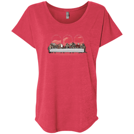 T-Shirts Vintage Red / X-Small Dwarf Dinner Triblend Dolman Sleeve