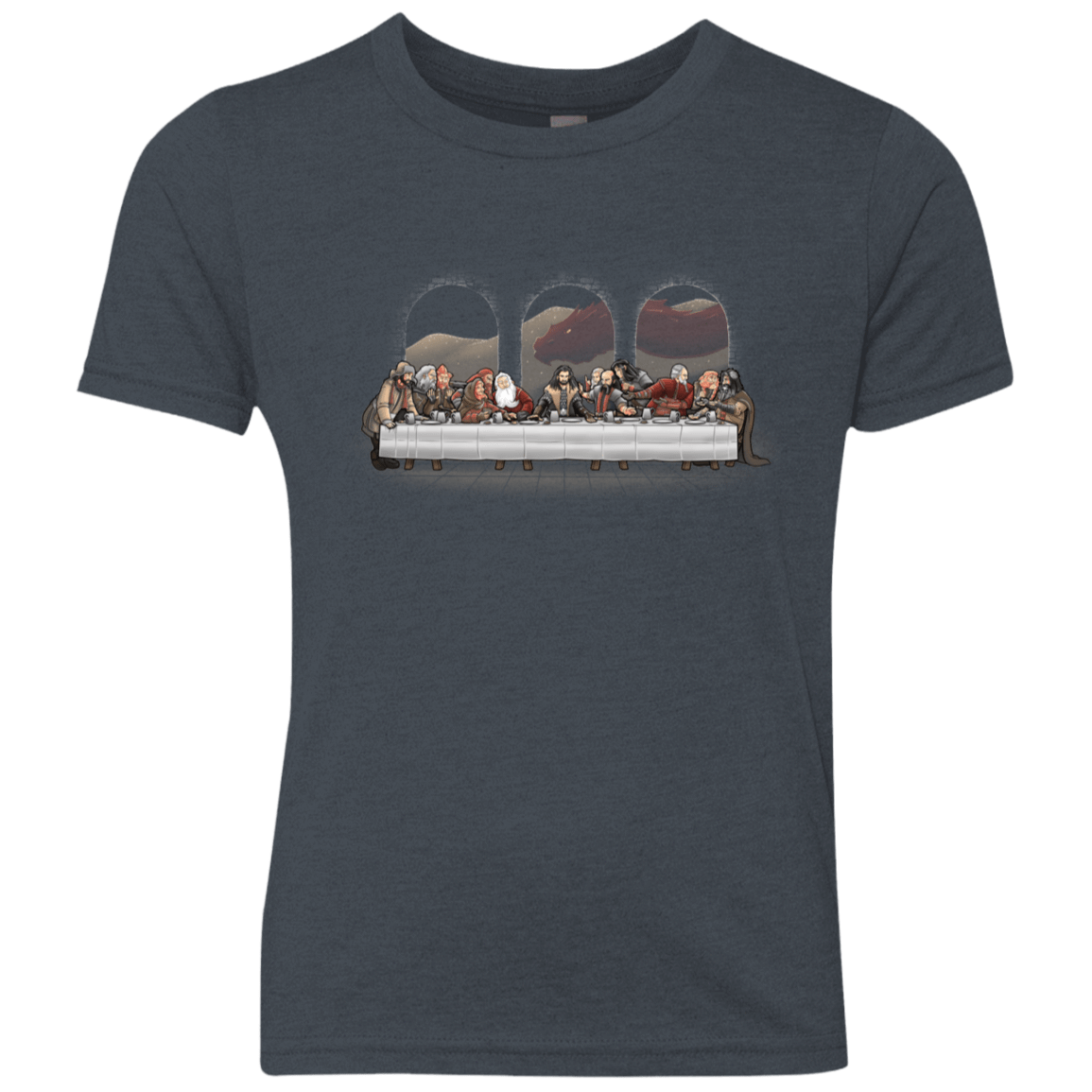 T-Shirts Vintage Navy / YXS Dwarf Dinner Youth Triblend T-Shirt