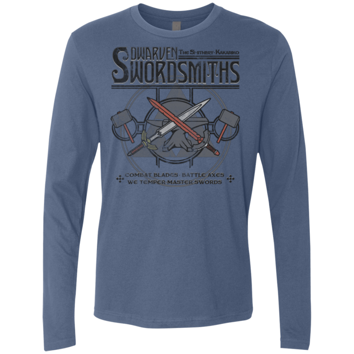 T-Shirts Indigo / Small Dwarven Swordsmiths Men's Premium Long Sleeve