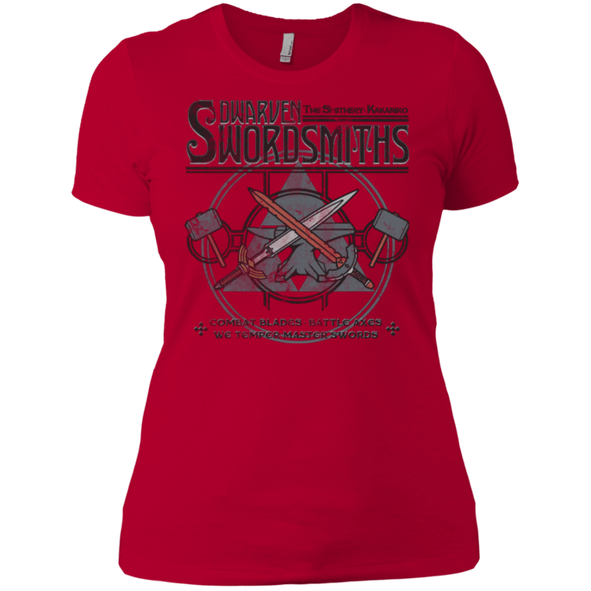 T-Shirts Red / X-Small Dwarven Swordsmiths Women's Premium T-Shirt