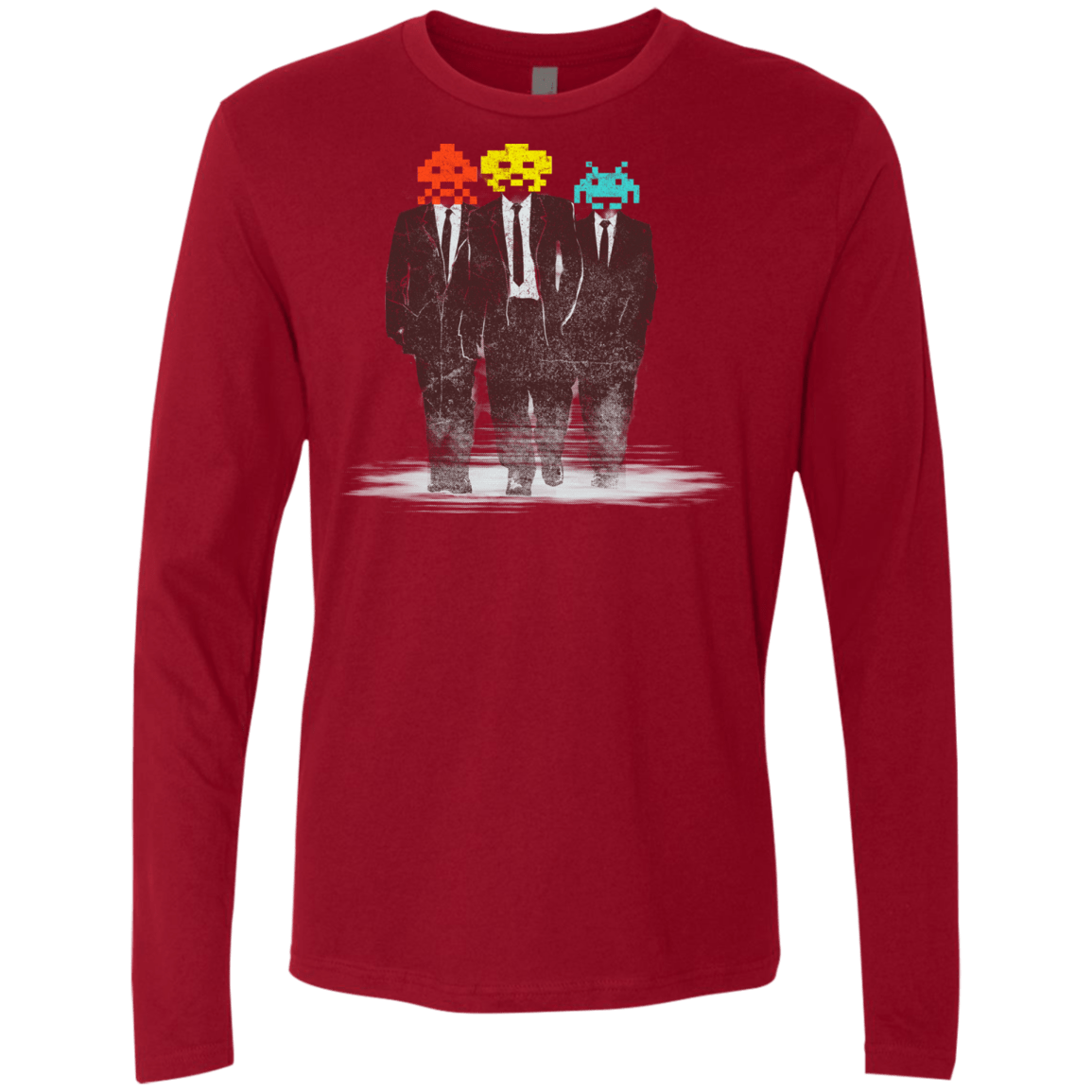 T-Shirts Cardinal / S Earth Invaders Men's Premium Long Sleeve