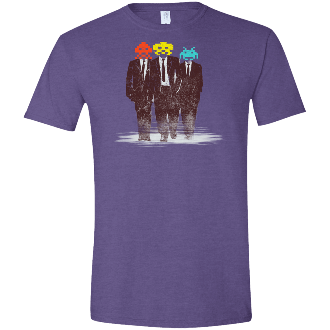 T-Shirts Heather Purple / S Earth Invaders Men's Semi-Fitted Softstyle