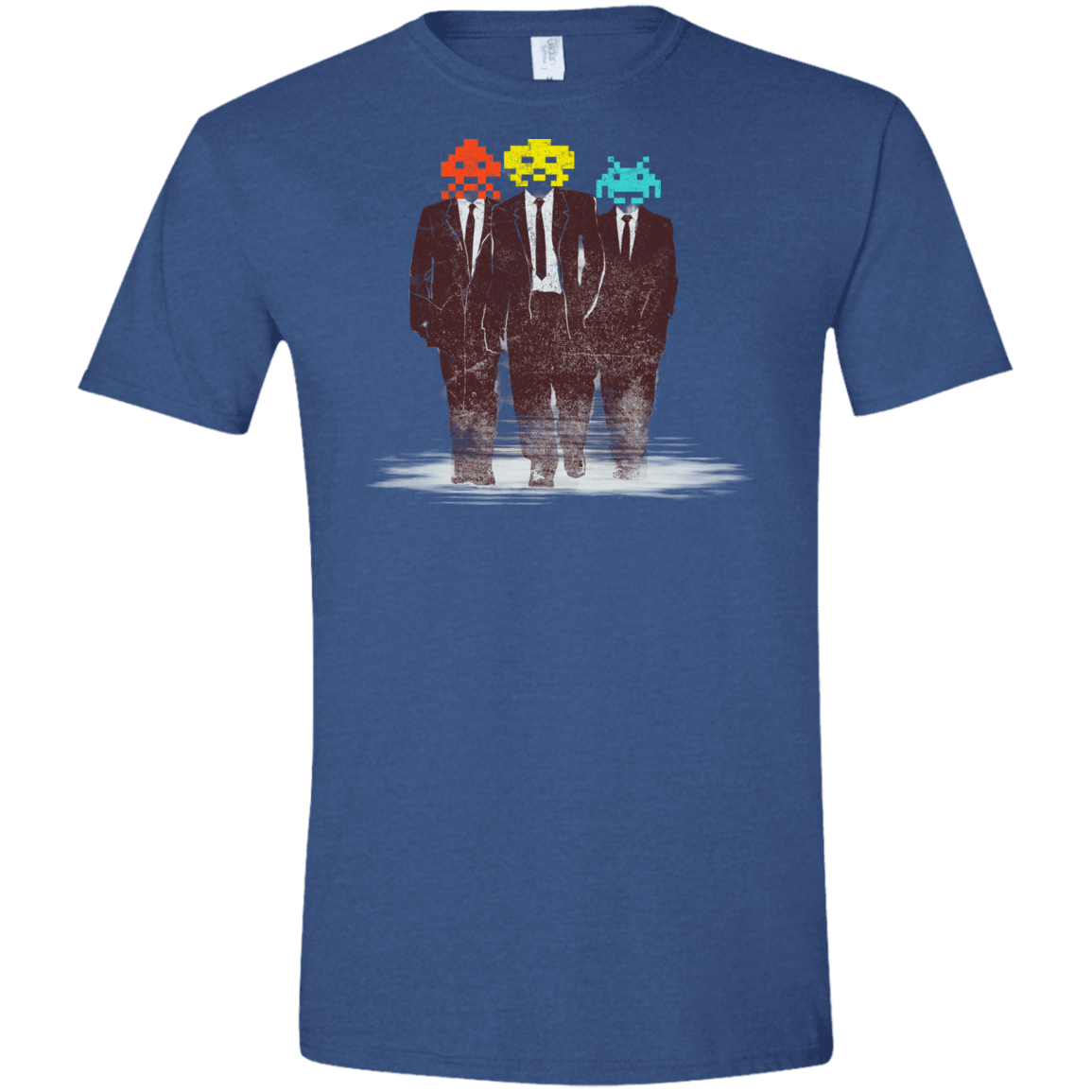 T-Shirts Heather Royal / X-Small Earth Invaders Men's Semi-Fitted Softstyle