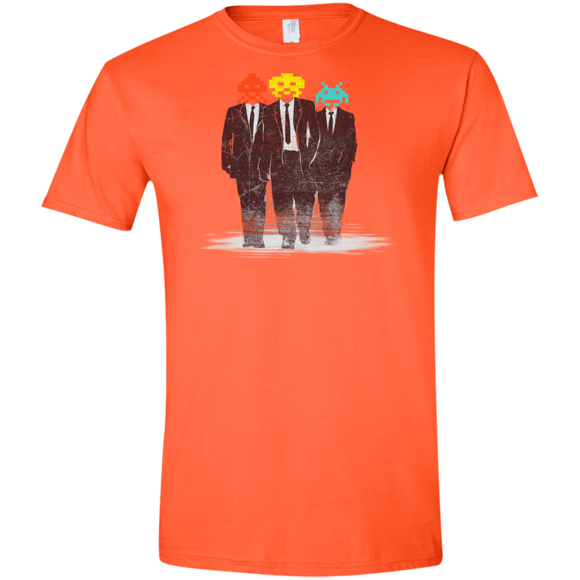 T-Shirts Orange / S Earth Invaders Men's Semi-Fitted Softstyle