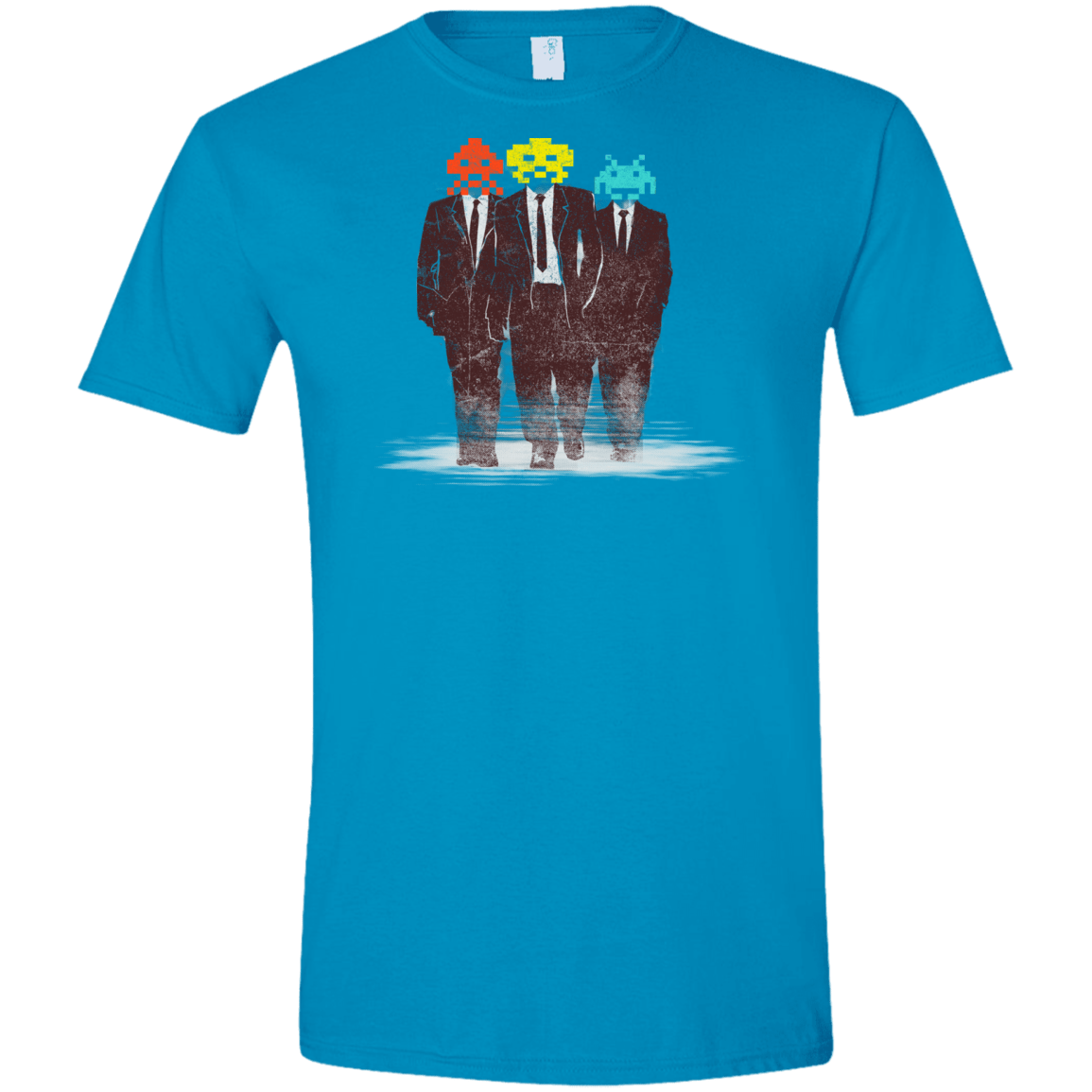 T-Shirts Sapphire / S Earth Invaders Men's Semi-Fitted Softstyle