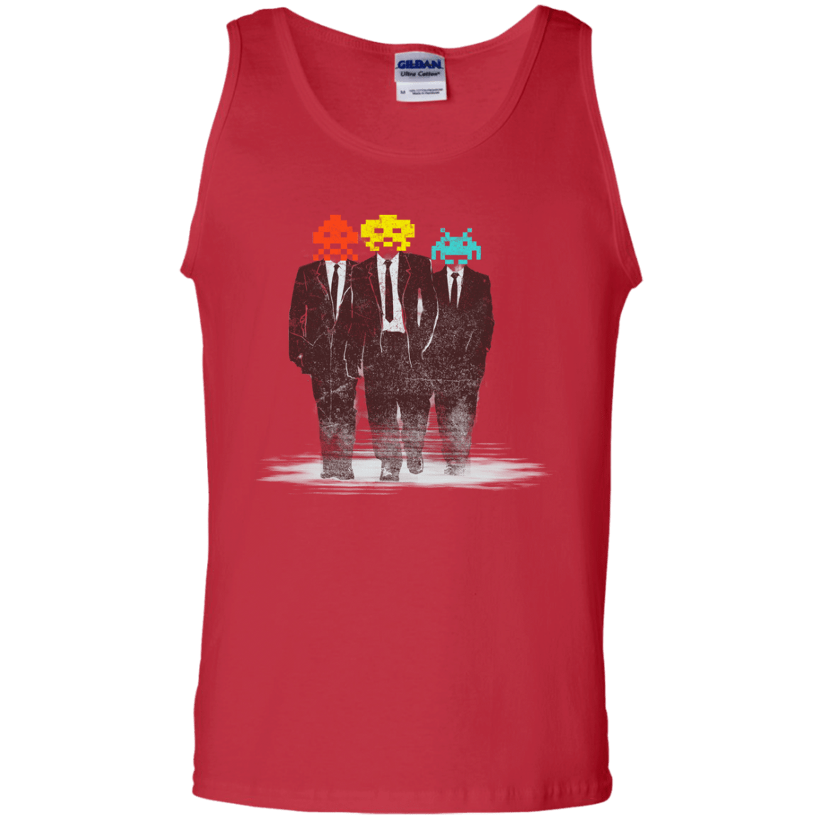 T-Shirts Red / S Earth Invaders Men's Tank Top